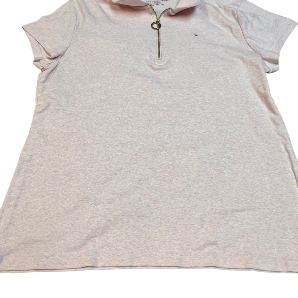 Tommy Hilfiger Women’s Gray Quarter-Zip Polo Shirt – Size XXL